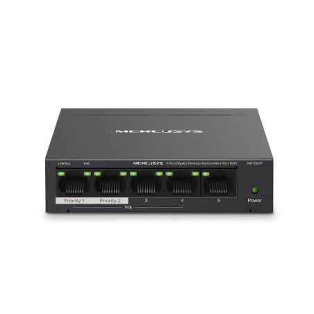 Boitier en métal Switch de bureau 5 ports Gigabit avec 4 ports PoE , 4 ports PoE