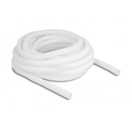 DeLOCK Braided Sleeve self-closing 10 m x 13 mm white