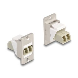 DeLOCK Panel Mount Keystone Module Optical Fiber LC Duplex female to female conical