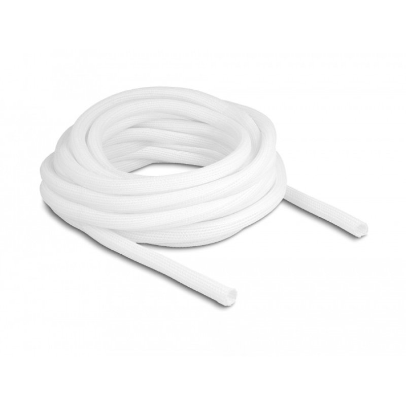 DeLOCK Manchon tressé autofermant 10 m x 9 mm, blanc