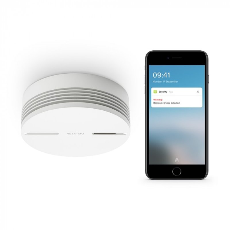 Netatmo NSA-DE détecteur de fumée intelligent Détecteur à réflexion photoélectrique Interconnectable
