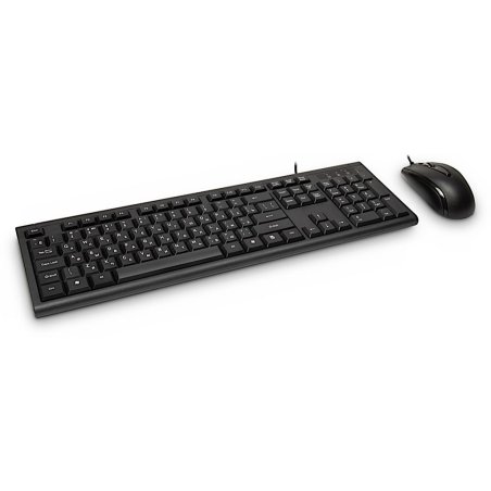 Inter-Tech KM-3149R keyboard Mouse included Home USB QWERTY Russian, US International Black