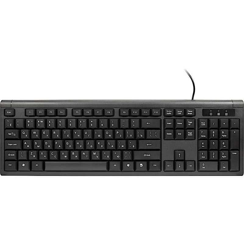 Inter-Tech KM-3149R clavier Souris incluse Maison USB QWERTY Russe, US International Noir