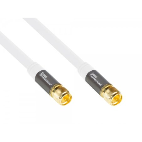 Alcasa GC-M2082 câble coaxial RG-6 1,5 m F Blanc