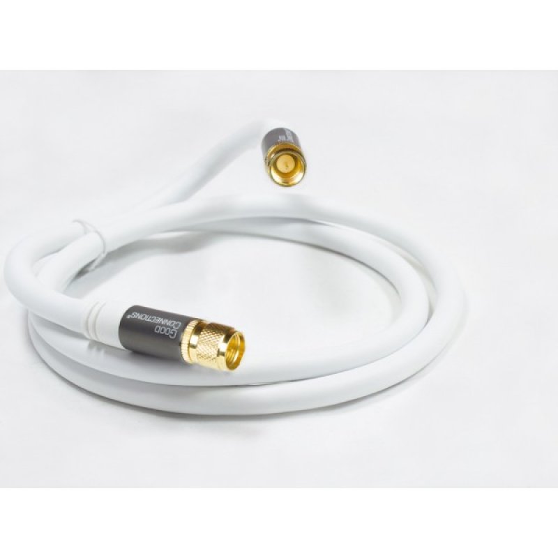 Alcasa GC-M2082 câble coaxial RG-6 1,5 m F Blanc