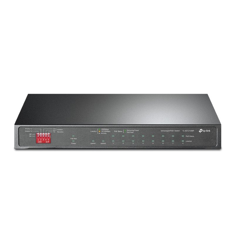 10-PORT GIGABIT SWITCH 8-PORT POE 