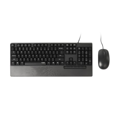 Rapoo NX2000 clavier Souris incluse Universel USB QWERTY Anglais Noir, Bleu