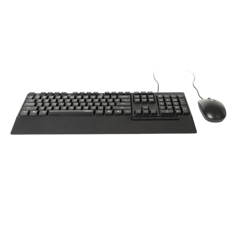 Rapoo NX2000 clavier Souris incluse Universel USB QWERTY Anglais Noir, Bleu