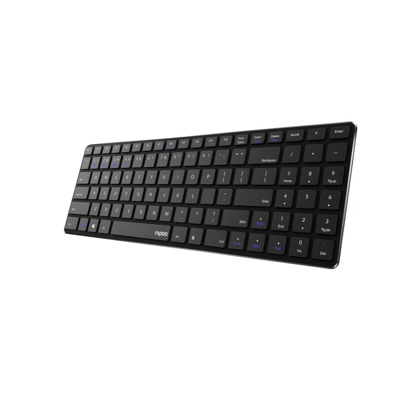 Rapoo E9100M clavier Universel RF sans fil Bluetooth QWERTY Noir