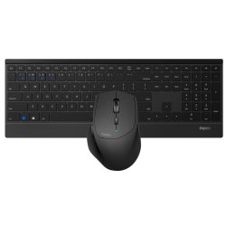 Rapoo 9500M clavier Souris incluse Universel RF sans fil Bluetooth QWERTY Anglais Noir