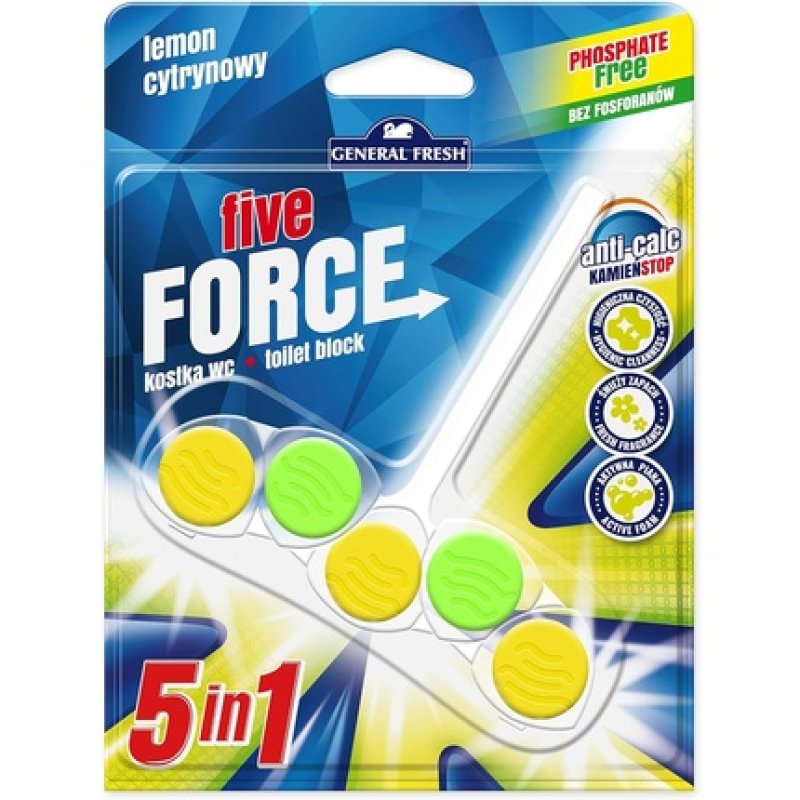 Toilet Freshener Cleaner 5 in 1 Rim Block Hygienic Lavatory Bowl Five Force Melon