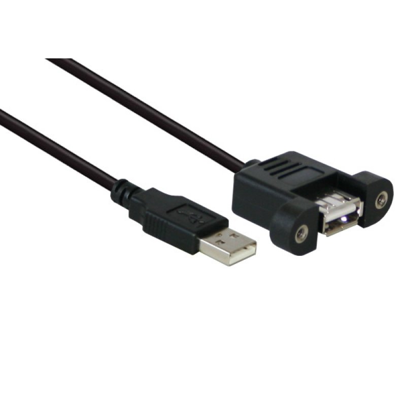 Alcasa USB 2.0 A/A 1 m USB cable USB A Black