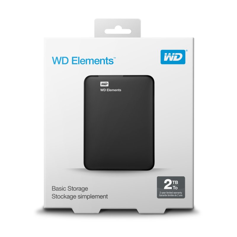 WD ELEMENTS EE PORTABLE 2TB BLACK EMEA