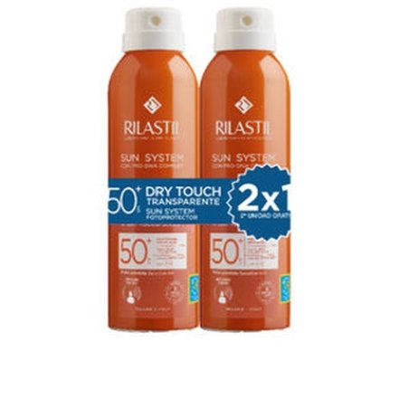 Sun System Spf50 Spray Transparent Dry Touch Pack 2 X 200 Ml