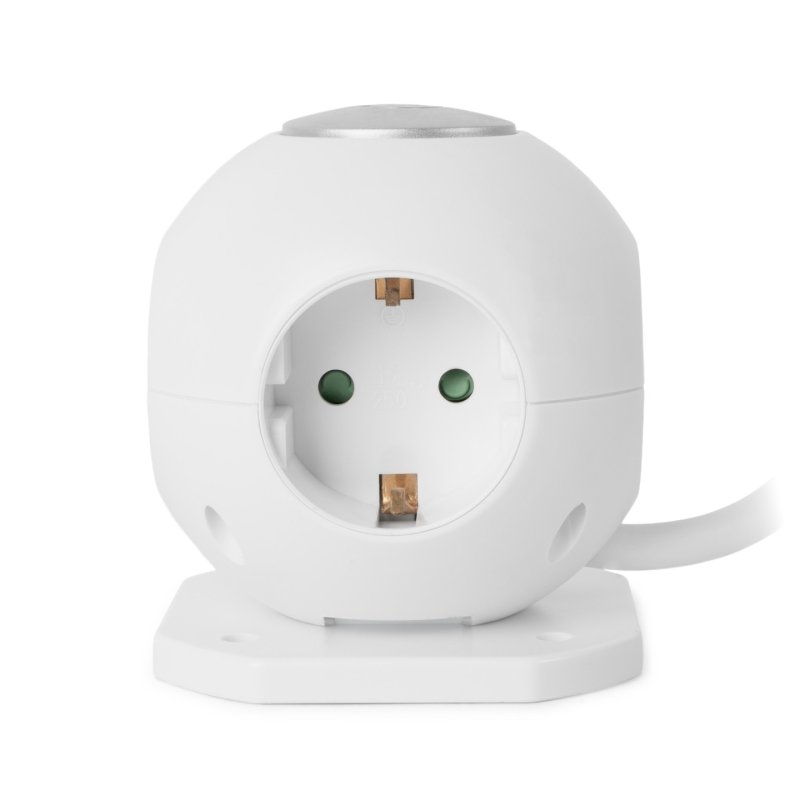 Entac ESC1.5G3-USB-GLOBE multiprise 1,5 m 3 sortie(s) CA Intérieure Blanc