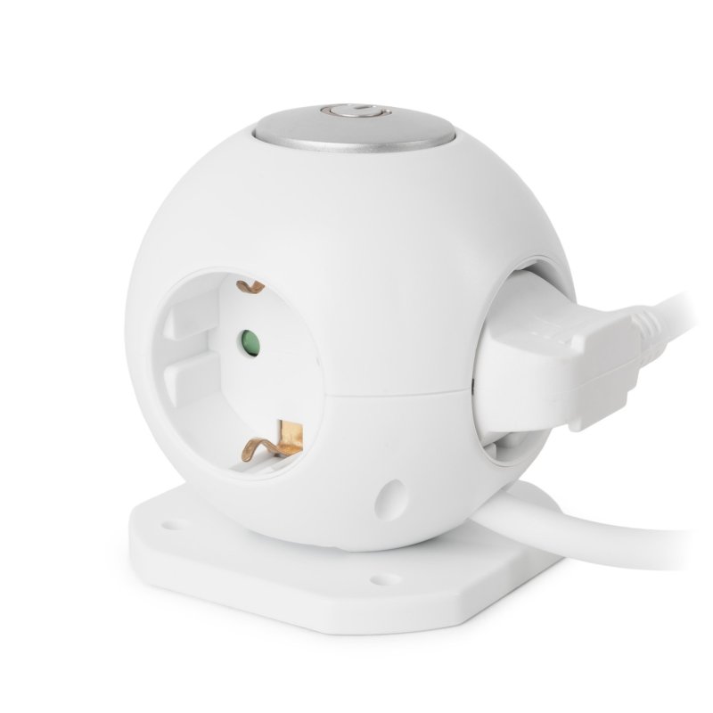 Entac ESC1.5G3-USB-GLOBE multiprise 1,5 m 3 sortie(s) CA Intérieure Blanc