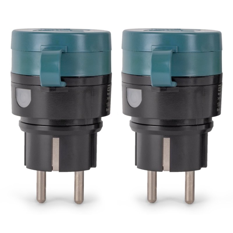 Entac Remote Controlled IP44 Socket, Set of 2 IP44 Sockets with RC