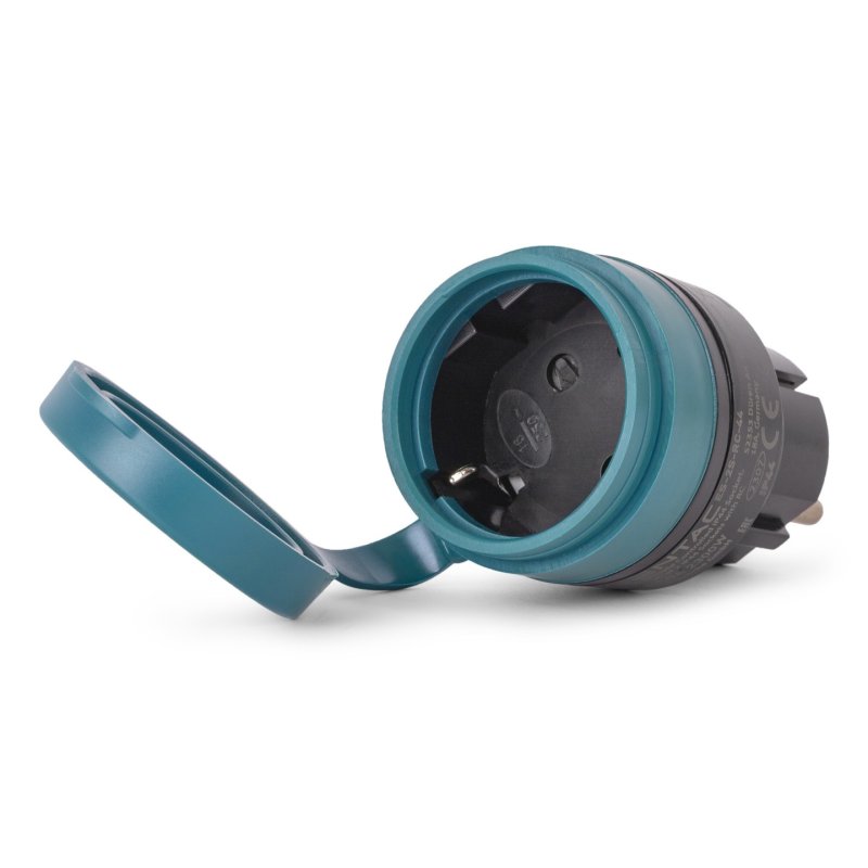 Entac ES-2S-RC-44 adaptateur prise d'alimentation Vert, Noir