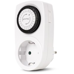 Entac EMT24-1E adaptateur prise d'alimentation Blanc, Noir