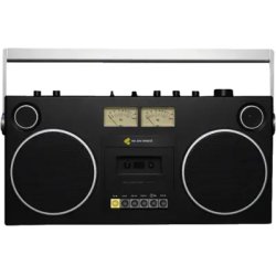 WeAreRewind Curtis Tragbarer Kassettenspieler mit Bluetooth schwarz