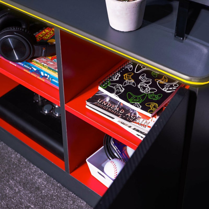 X Rocker 2022027 multimedia cart/stand Grey, Red Multimedia stand