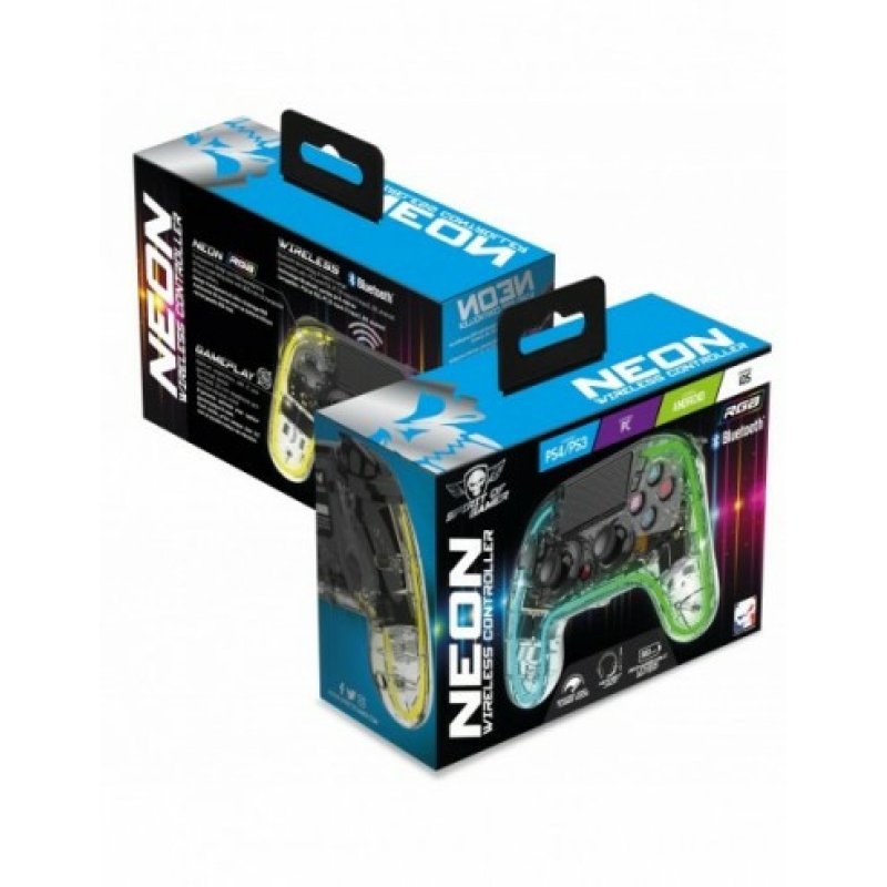 Manette de jeu sans fil Spirit Of Gamer Neon Bluetooth RGB (Transparent)