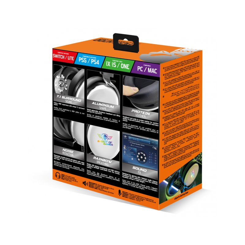 Spirit of Gamer XPERT H700 Casque Avec fil Arceau Gaming Blanc