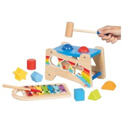 Goki - Hammer Bench with Xylophone and Sorting Function (58304)