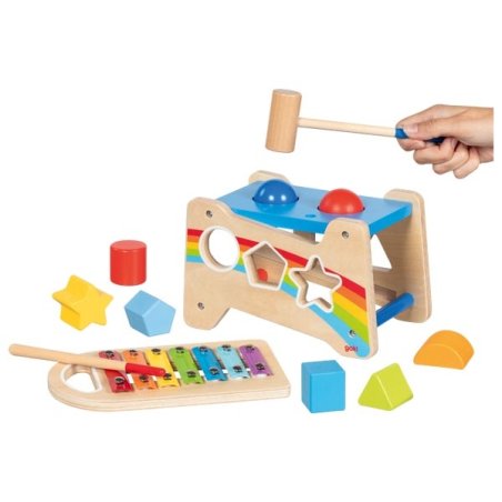 Goki - Hammer Bench with Xylophone and Sorting Function (58304)