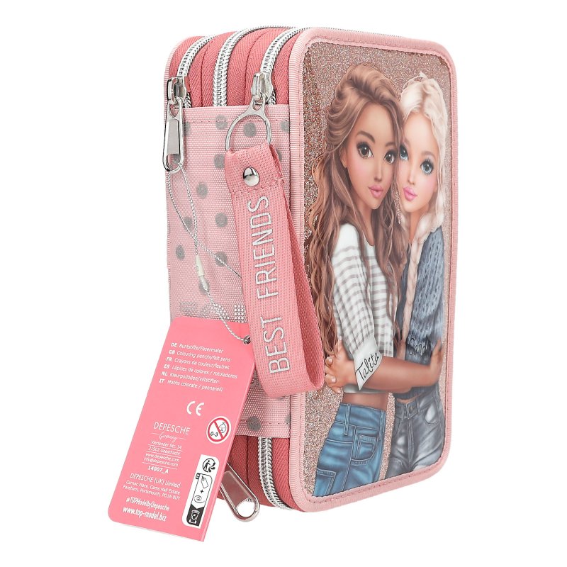 TOPModel 0414007 trousse à crayons Bac à stylos Zinc, Polyester, Polypropylène (PP), Papier Multicolore