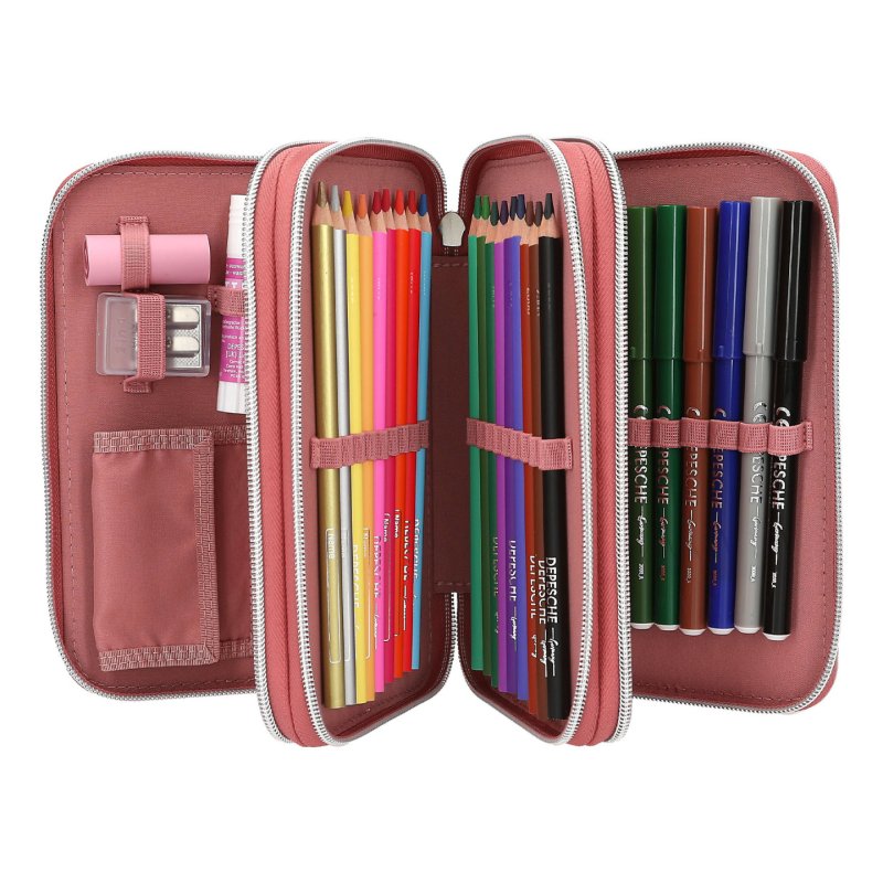 TOPModel 0414007 trousse à crayons Bac à stylos Zinc, Polyester, Polypropylène (PP), Papier Multicolore