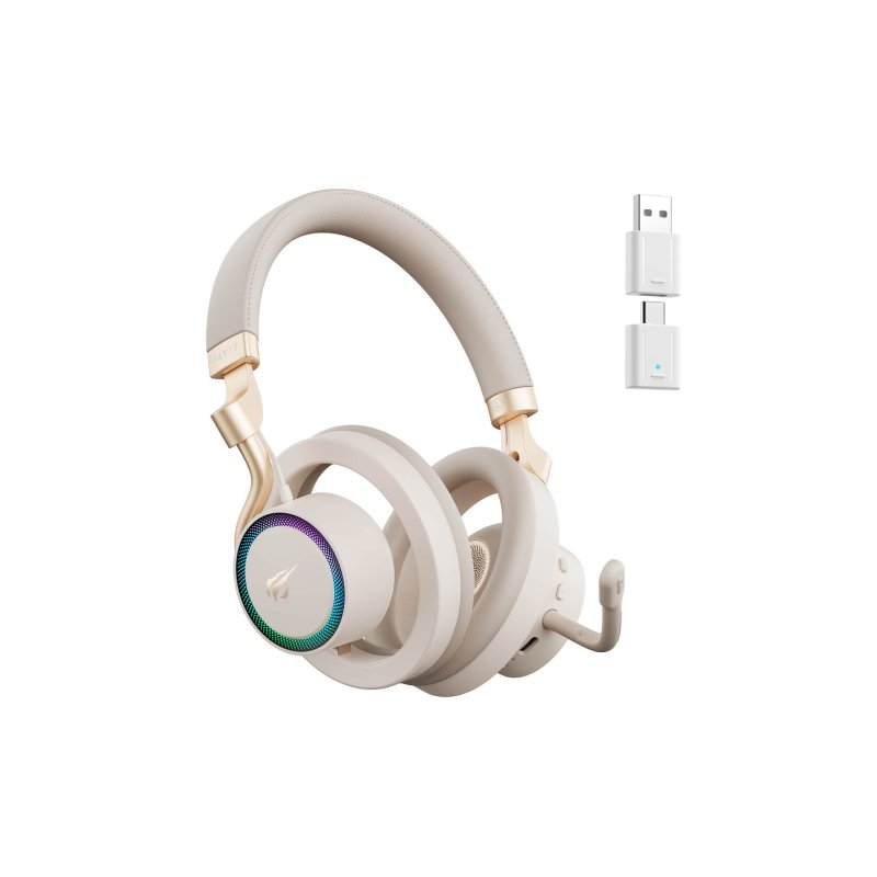 Havit Fuxi-H8 (Gold) Casques Avec fil &sans fil Arceau Gaming USB Type-C Bluetooth Or