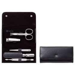 Manikre Pedikre Set 5tlg. mit Nagelknipser, Leder