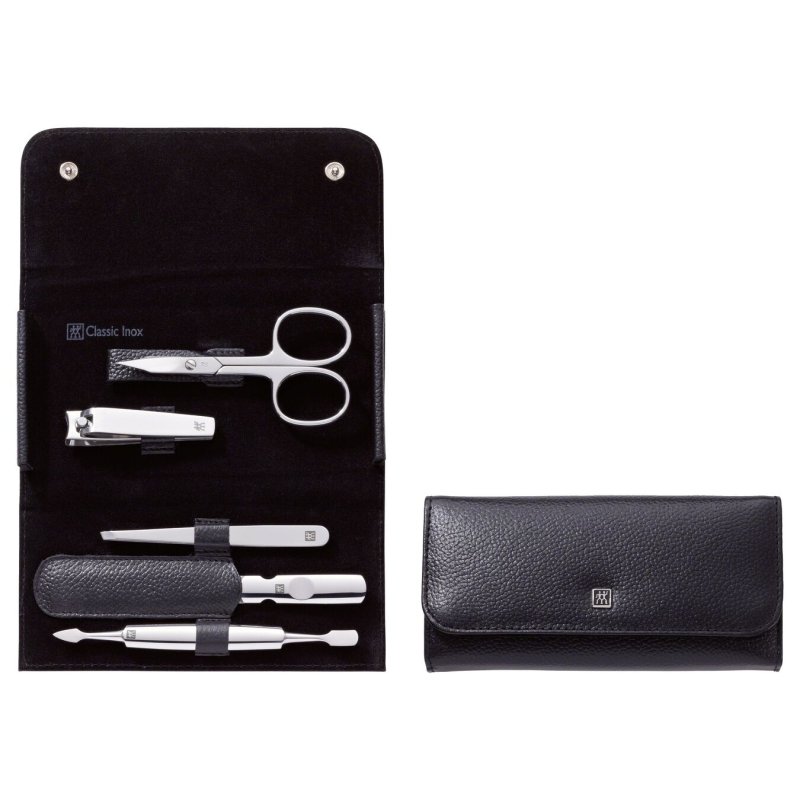 Manikre Pedikre Set 5tlg. mit Nagelknipser, Leder