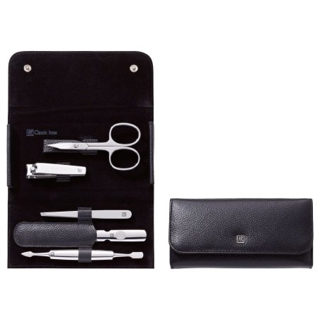 Manikre Pedikre Set 5tlg. mit Nagelknipser, Leder