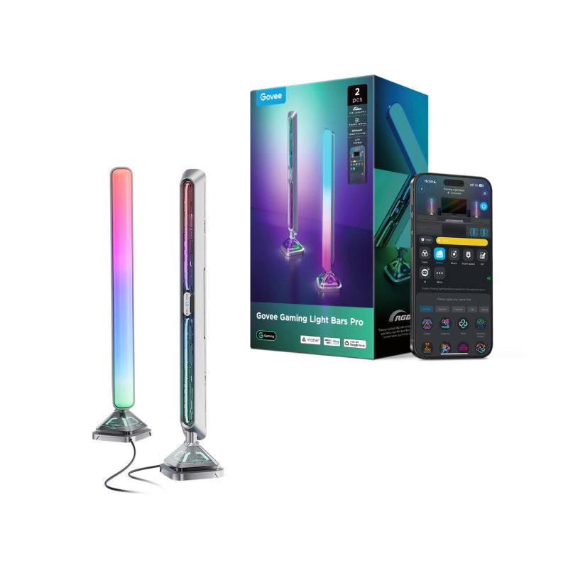 Govee Gaming Light Bars Pro Éclairage mural intelligent Wi-Fi/Bluetooth 24 W