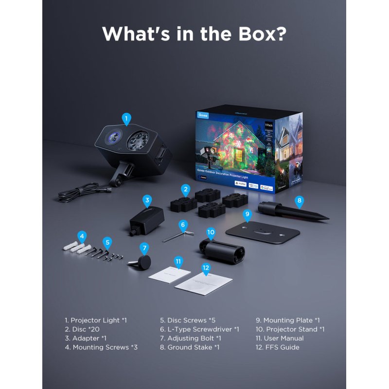 Govee H7071 Spot d'éclairage intelligent Wi-Fi/Bluetooth