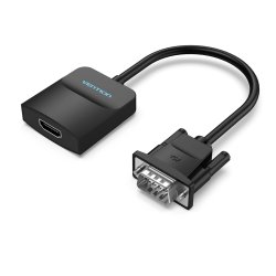 Vention ACNBB câble vidéo et adaptateur 0,15 m VGA (D-Sub) HDMI Micro-USB 3.5mm Noir