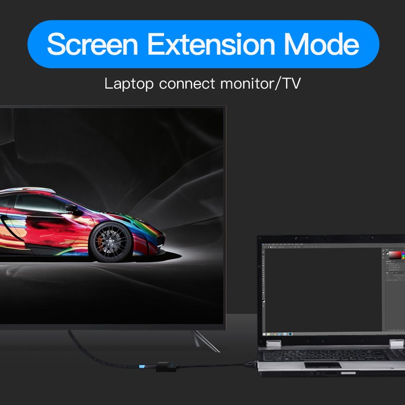 Convertisseur Vention VGA vers HDMI Jack 3.5mm 0.15m (Noir)