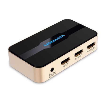 Splitter HDMI 4K Vention 2 ports (Noir/Or)