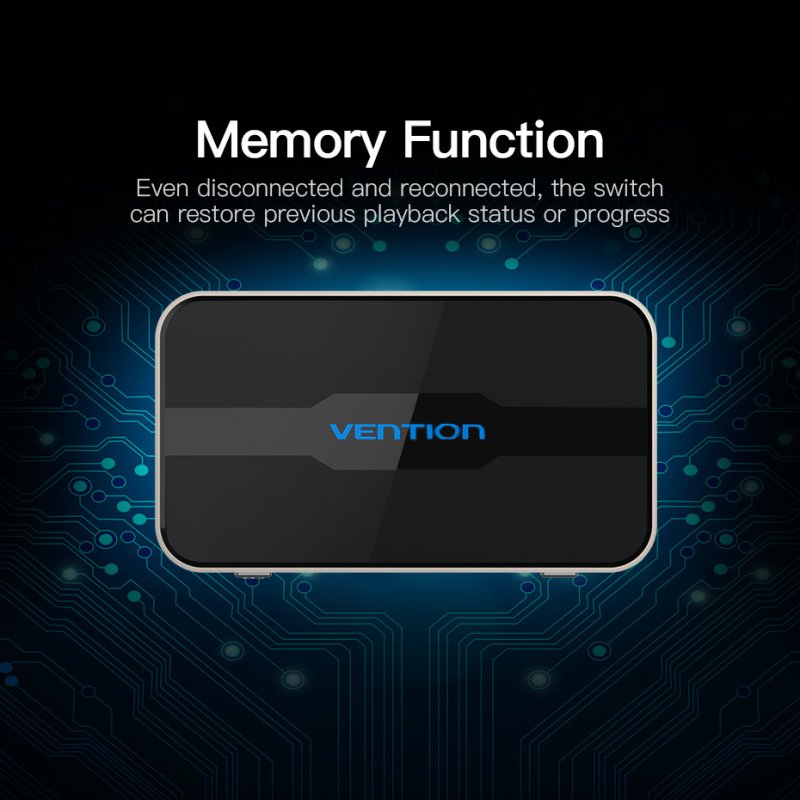 Vention 3 In 1 Out HDMI Switcher Gray Metay Type