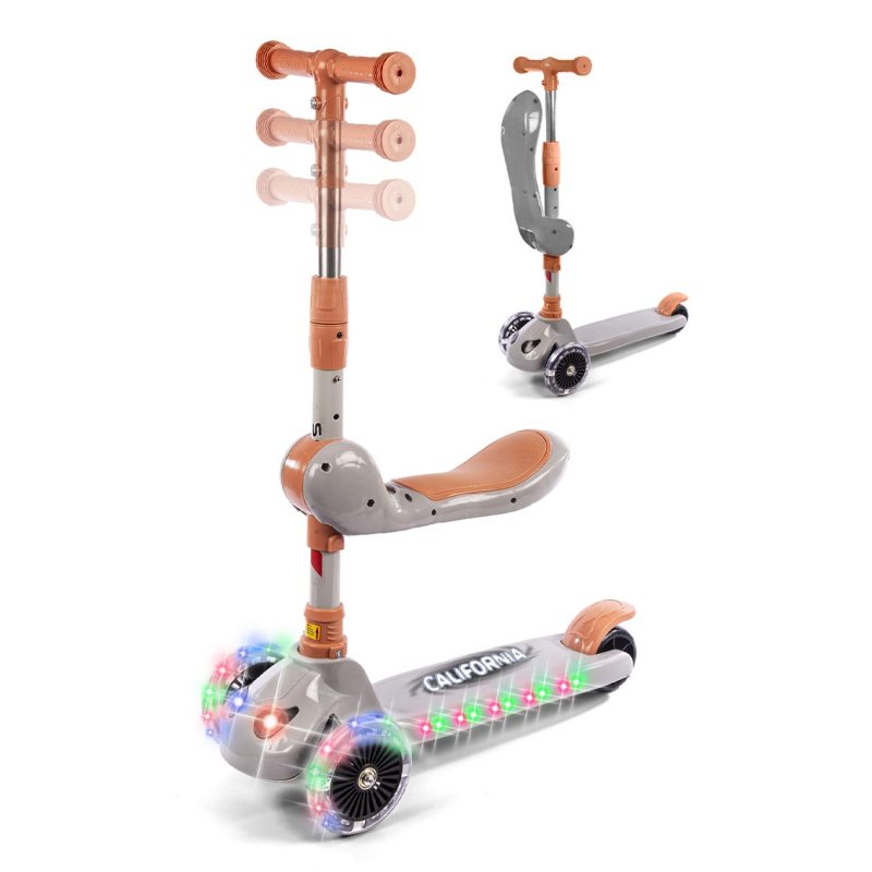 California - Scooter with Seat & Light-Up Wheels