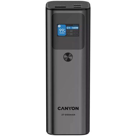 CANYON Powerbank PB-2010 TFT 27000 mAh 97.2Wh PD140W QC 3.0 - Dark Grey