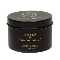 Cereria Molla Tin Travel Candle Amber Sandalwood 90 Grams