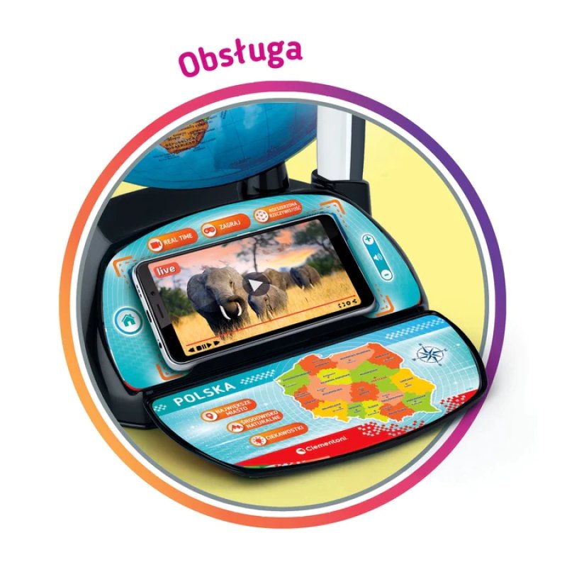 Zestaw Clementoni - Interaktywny Eduglobus Real Time