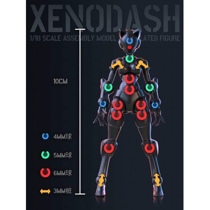 SHEIK MAINLAND - Xenodash (Noir) - Model Kit 1/18