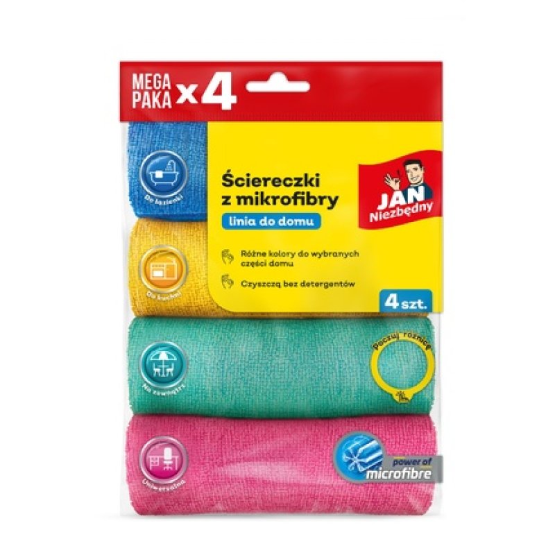 Jan N Grosik Jan Niezbedny Microfiber Cloths Set Of 4