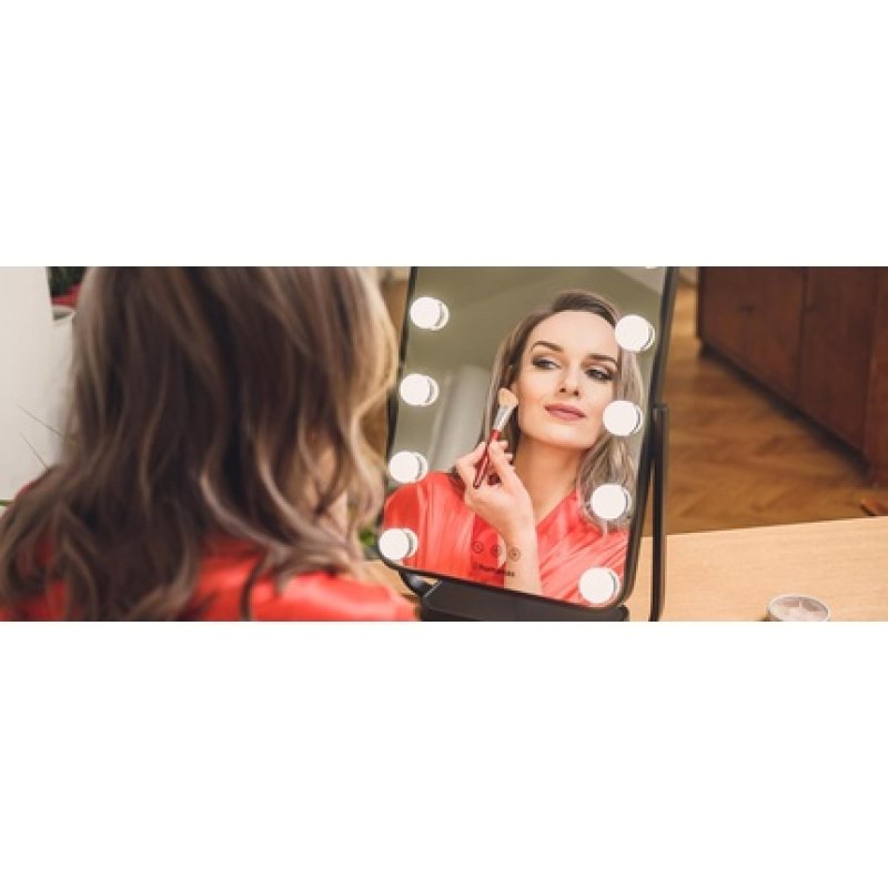 Humanas HS-HM01 Makeup Mirror with LED Lighting - White