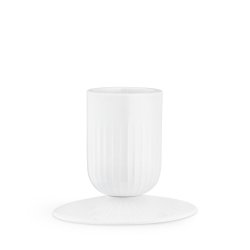 Kähler - Hammershøi Block Candle Holder - White - 9.5 cm H x 5 cm D
