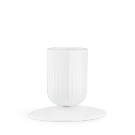 Kähler - Hammershøi Block Candle Holder - White - 9.5 cm H x 5 cm D
